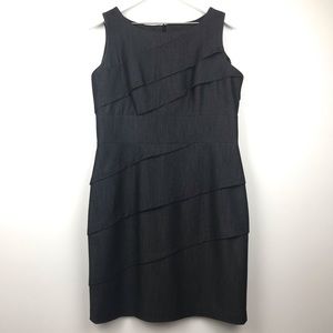 Calvin Klein Dark Denim Tiered Sheath Dress